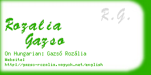 rozalia gazso business card